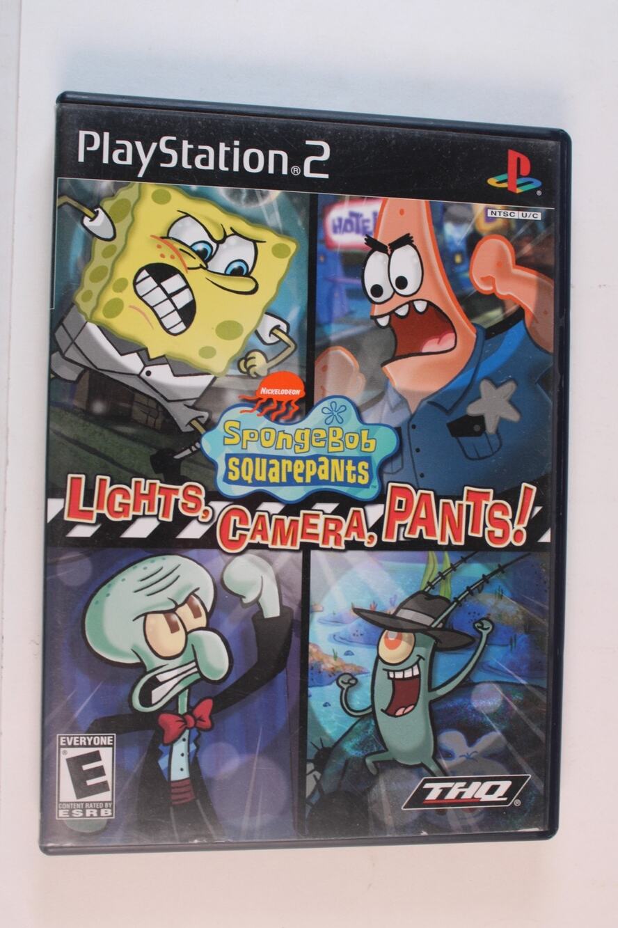 SpongeBob SquarePants Lights Camera Pants (Sony PlayStation 2 PS2 2005) Complete